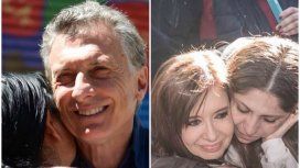 Mauricio Macri abraza a Margarita Barrientos y Cristina Fernández de Kirchner a una militante Mauricio Macri abraza a Margarita Barrientos y Cristina Fernández de Kirchner a una militante