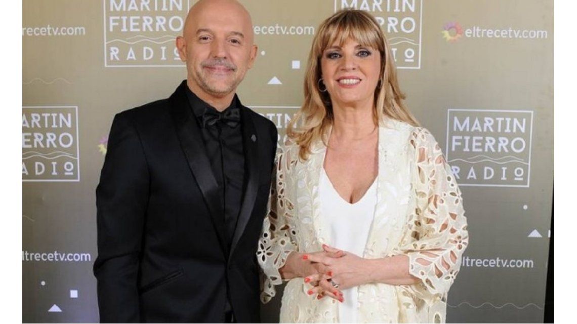 Guillermo López y Teté Coustarot en los Martín Fierro a la radio - Prensa El Trece Guillermo López y Teté Coustarot en los Martín Fierro a la radio - Prensa El Trece