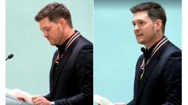 Michael Bublé en su primera aparición pública tras casi 9 meses Michael Bublé en su primera aparición pública tras casi 9 meses