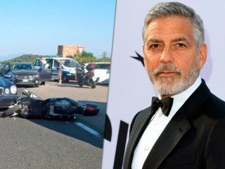 Clooney sufrió un accidente en Italia Clooney sufrió un accidente en Italia