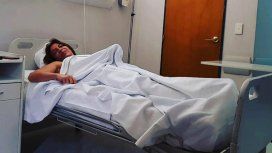 Lizy Tagliani en el hospital antes de su operación Lizy Tagliani en el hospital antes de su operación