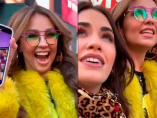 la reaccion de lali esposito con la sorpresa de lindo pero bruto en times square la reaccion de lali esposito con la sorpresa de lindo pero bruto en times square