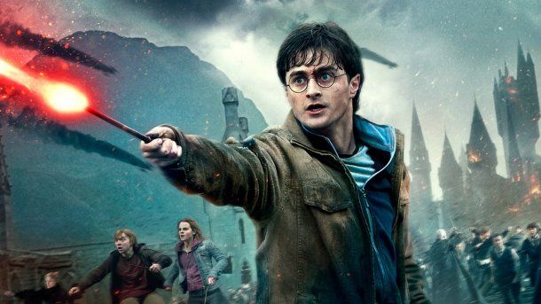 Daniel Radcliffe como Harry Potter, el personaje de J.K. Rowling