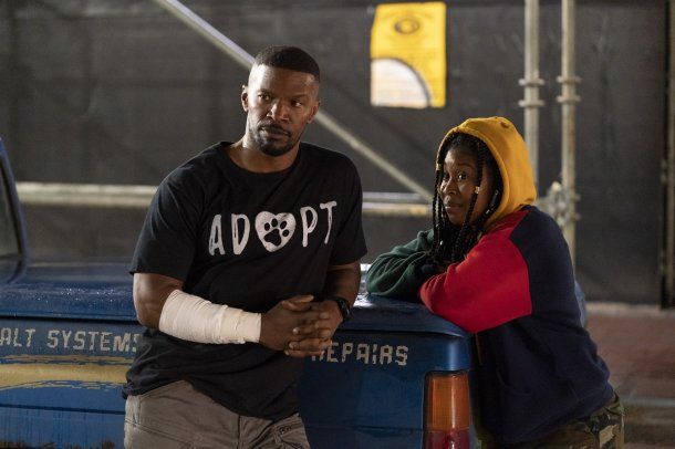 Estrenos: Dominique Fishback y Jamie Foxx en las grabaciones de la película de Netflix