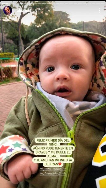 El tierno mensaje de Lali Espósito desde España a su sobrino Beltrán