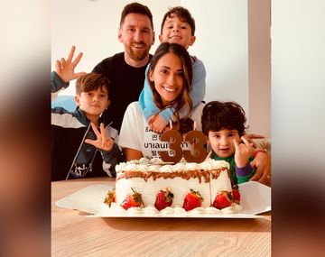 La postal familiar de cumpleaños de Antonela Roccuzzo y Lionel Messi