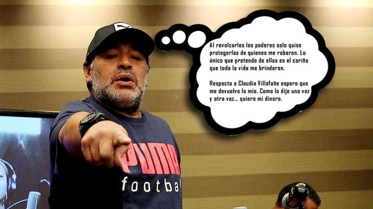 Diego Maradona: Espero que Claudia me devuelva lo mío y que Dalma y Gianinna me den cariño