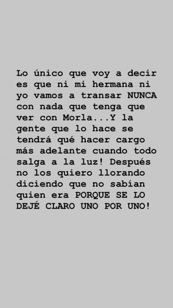 Posteo de Dalma Maradona en Instagram.