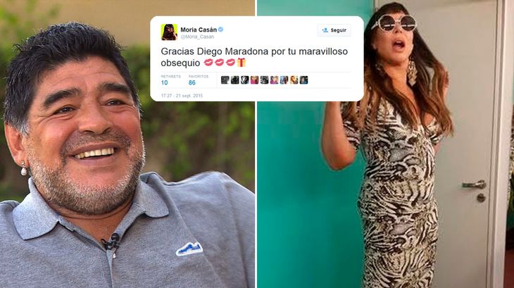 Qué le mandó Diego Maradona a Moria Casán desde Dubai: Siempre es muy generoso conmigo