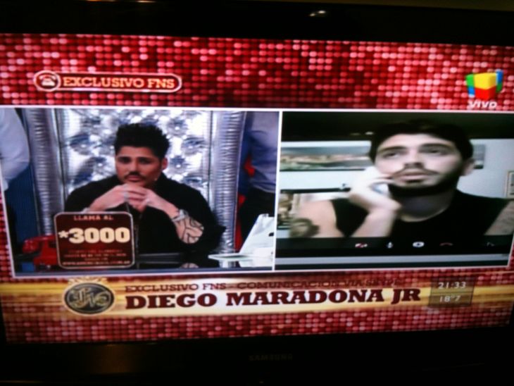 Diego Maradona Jr a Fort: Me dio miedo estar en la televisión argentina