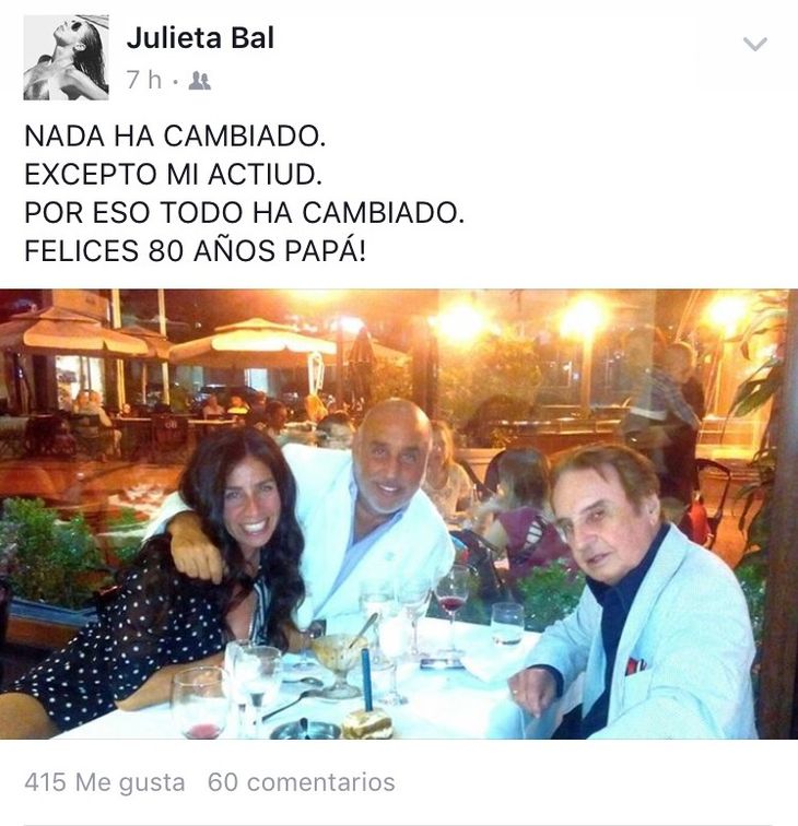 Sin Federico, Julieta Bal se reconcilió con Santiago en el día de su cumpleaños
