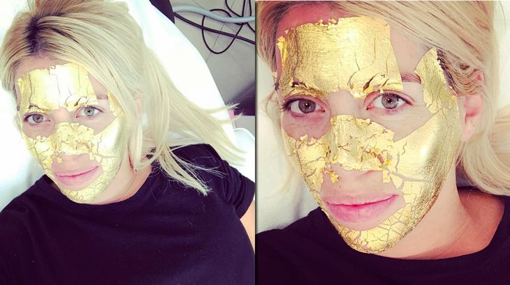 El extravagante tratamiento de belleza de Wanda Nara con una máscara ¡de oro!
