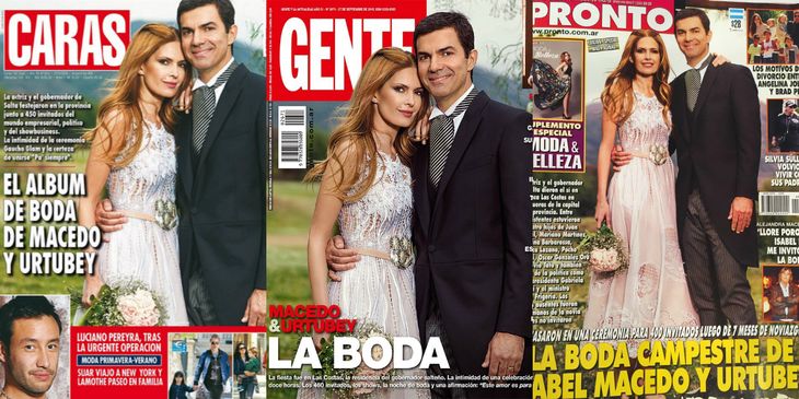 El casamiento de Isabel Macedo y Juan Manuel Urtubey llegó a las tapas de las revistas