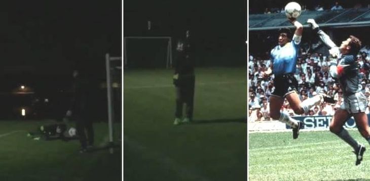 La manito de Dios: mirá el gol que hizo Benjamín Agüero imitando a Diego Maradona
