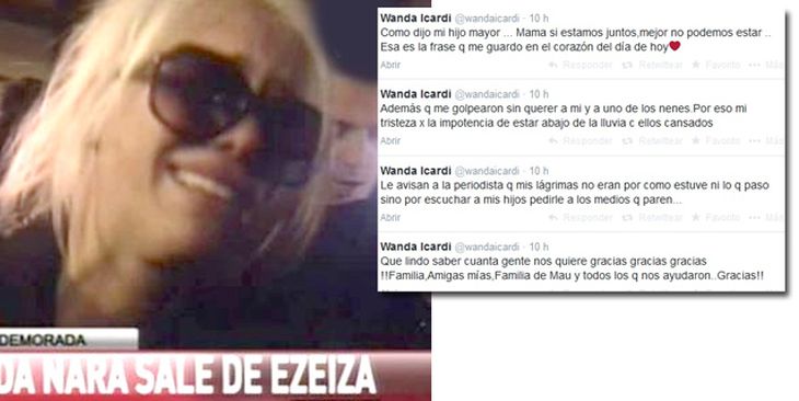 El descargo de Wanda Nara en Twitter después del incidente en Ezeiza