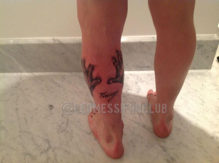 El costado más tierno de Messi: se tatuó el nombre de su hijo