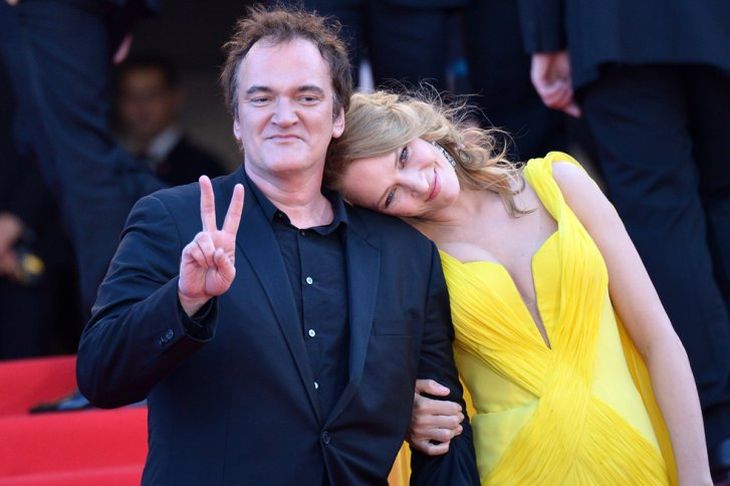 Quentin Tarantino y Uma Thurman juntos y enamorados