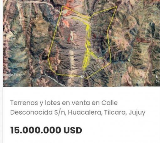Los vecinos denuncian que estas tierras en venta para propiedad privada son territorios pertenecientes a pueblos originarios.