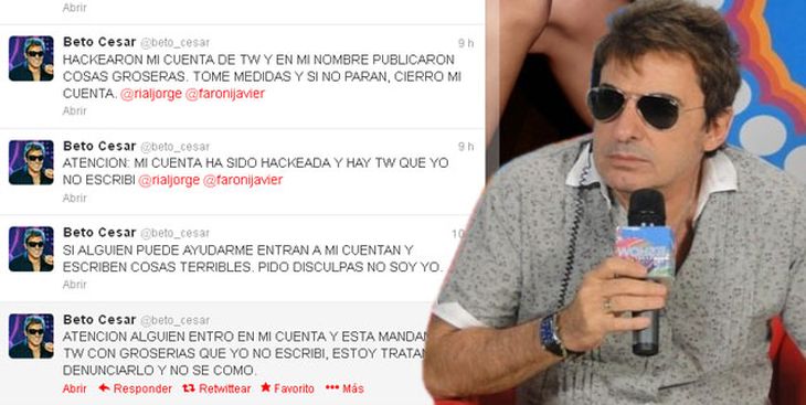 Beto Cesar denuncia hackeo y elogia a Fátima Florez en su cuenta de Twitter