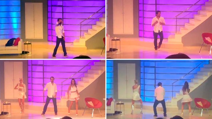 El video del alocado baile de Pedro Alfonso en el teatro