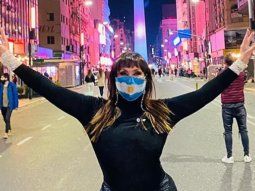 con moria casan en el obelisco y furor en las redes: asi festejaron los famosos el triunfo de argentina