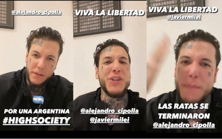 Alex Caniggia se lanzó a la política: Se viene una revolución con mi amigo el peluca Milei