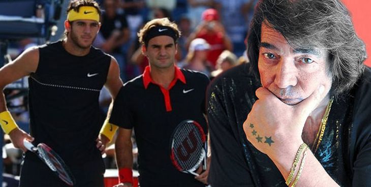 Cacho Castaña, la estrella del partido de Federer y Del Potro