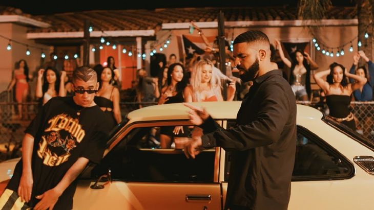 Junto a Bad Bunny, Drake volvió a cantar en español y estallaron los memes