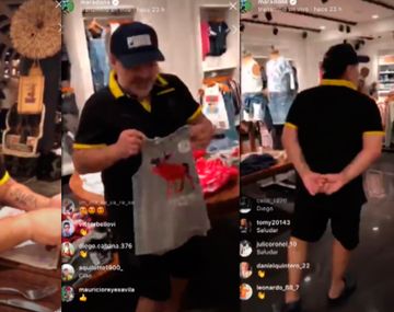 Maradona, de compras en Dubái con Jana y Rocío Oliva