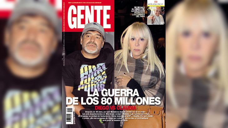 La guerra por la plata de Diego Maradona y Claudia Villafañe llegó a la tapa de Gente