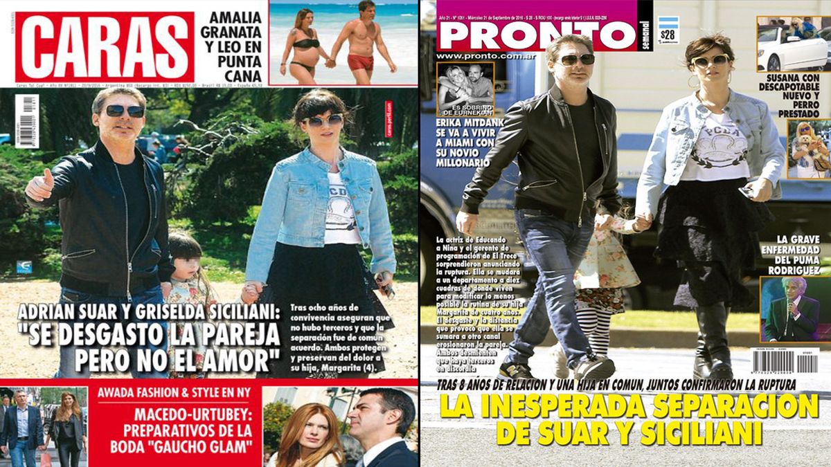 Griselda Siciliani y Adrián Suar copan las portadas de las ...