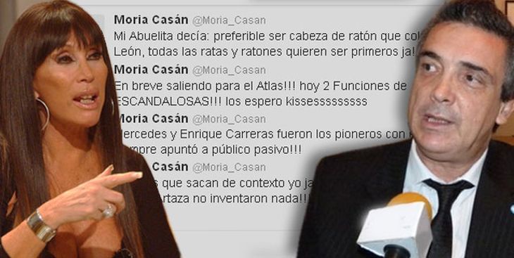 Moria Casán vs Nito Artaza en Twitter: Van últimos, que no me busquen