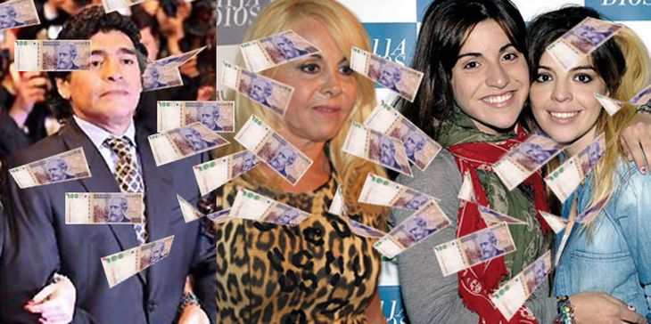 Maradona mandó investigar a Claudia y sus hijas por 10 millones de dólares; piden auditoría